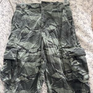 Route 66 Green Camouflage Cargo Shorts